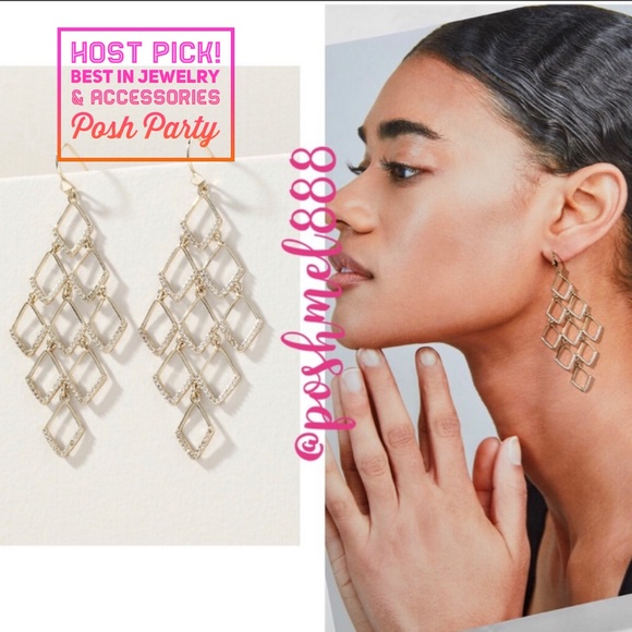 Stella & Dot Jewelry - Stella & Dot | Pavé Crystal & Pale Gold Sommerville Delicate Statement E…